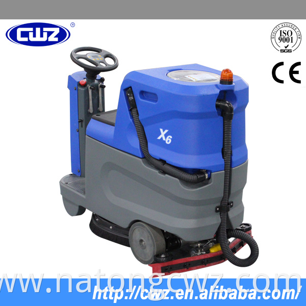 Dedicated steering wheel driving type floor sweeper machine